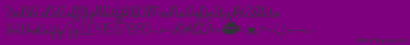 IMissYourKissOtf Font – Black Fonts on Purple Background