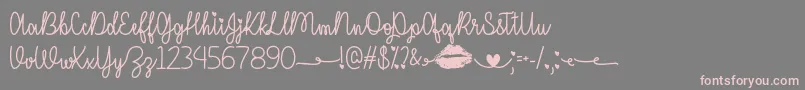 More about IMissYourKissOtf Font IMissYourKissOtf Font – Pink Fonts on Gray Background