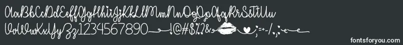 More about IMissYourKissOtf Font IMissYourKissOtf Font – White Fonts on Black Background