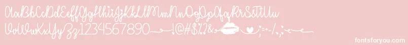 IMissYourKissOtf Font – White Fonts on Pink Background