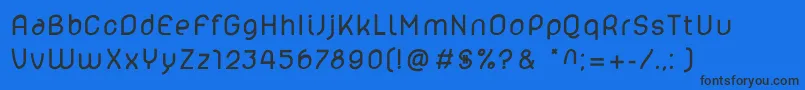 Lelim800 Font – Black Fonts on Blue Background