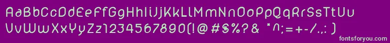 Lelim800 Font – Green Fonts on Purple Background