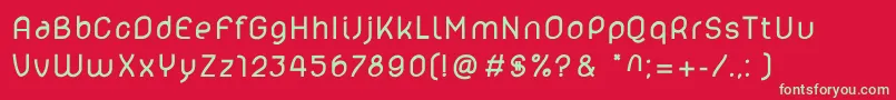 Lelim800 Font – Green Fonts on Red Background