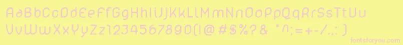 Lelim800 Font – Pink Fonts on Yellow Background