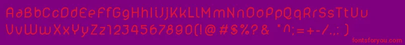 Lelim800 Font – Red Fonts on Purple Background