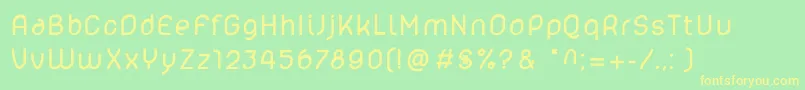 Lelim800 Font – Yellow Fonts on Green Background