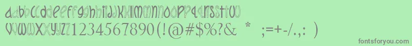 GetWet Font – Gray Fonts on Green Background