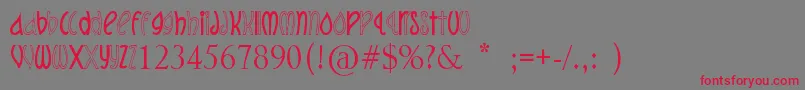 GetWet Font – Red Fonts on Gray Background