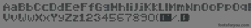 Mobitec6x6 Font – Black Fonts on Gray Background