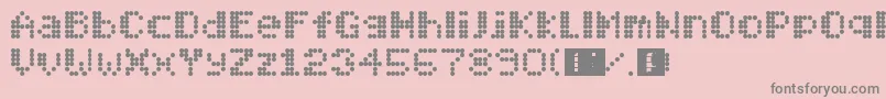 Mobitec6x6 Font – Gray Fonts on Pink Background