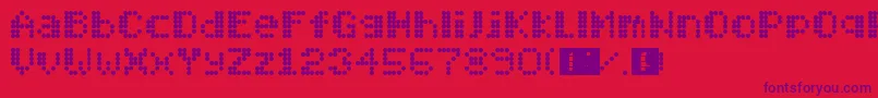 Mobitec6x6 Font – Purple Fonts on Red Background