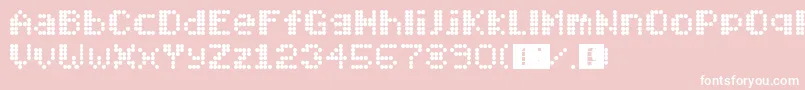 Mobitec6x6 Font – White Fonts on Pink Background