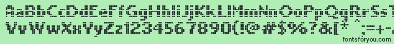 フォントLlpixel3 – 緑の背景に黒い文字