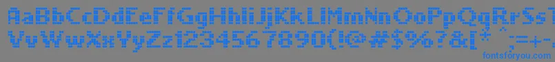 Шрифт Llpixel3 – синие шрифты на сером фоне