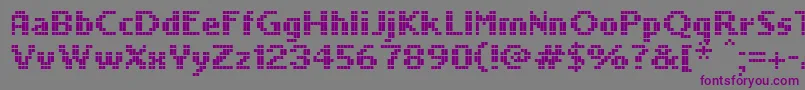 Llpixel3 Font – Purple Fonts on Gray Background