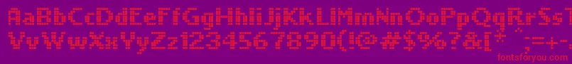 Llpixel3 Font – Red Fonts on Purple Background