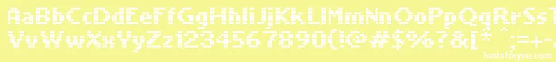 Llpixel3 Font – White Fonts on Yellow Background