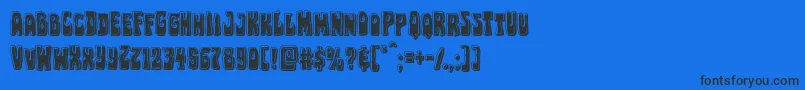 フォントPocketmonsterbevel – 黒い文字の青い背景