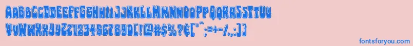 Pocketmonsterbevel Font – Blue Fonts on Pink Background