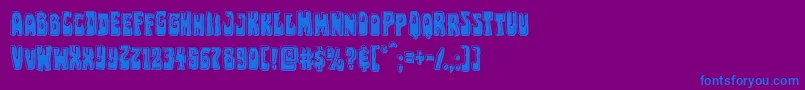 フォントPocketmonsterbevel – 紫色の背景に青い文字