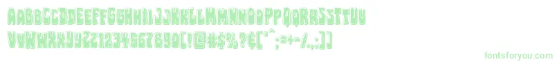 Pocketmonsterbevel Font – Green Fonts on White Background