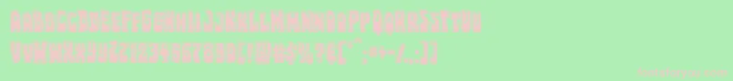 Pocketmonsterbevel Font – Pink Fonts on Green Background