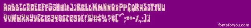 Pocketmonsterbevel Font – Pink Fonts on Purple Background