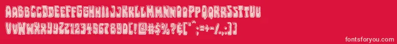 Pocketmonsterbevel Font – Pink Fonts on Red Background