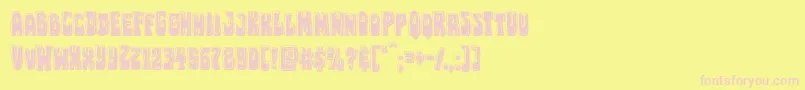 Pocketmonsterbevel Font – Pink Fonts on Yellow Background