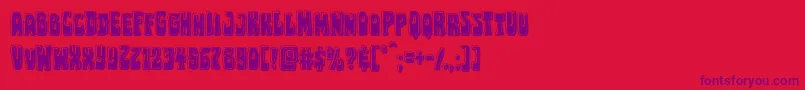 Pocketmonsterbevel Font – Purple Fonts on Red Background