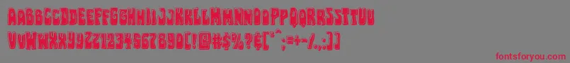 Czcionka Pocketmonsterbevel – czerwone czcionki na szarym tle