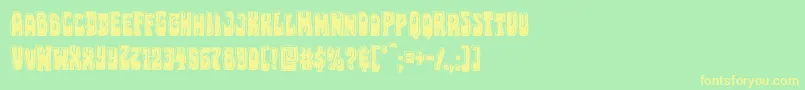 Pocketmonsterbevel Font – Yellow Fonts on Green Background