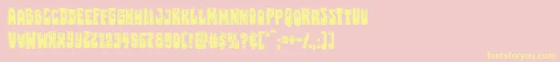 Pocketmonsterbevel Font – Yellow Fonts on Pink Background