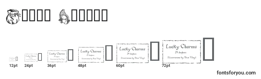 Größen der Schriftart Lucky Charms