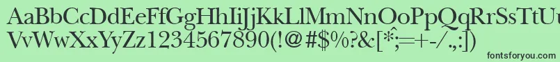 BaskervillenovatwoRegular Font – Black Fonts on Green Background