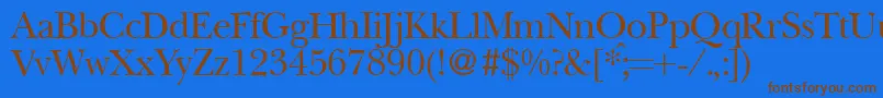 BaskervillenovatwoRegular Font – Brown Fonts on Blue Background
