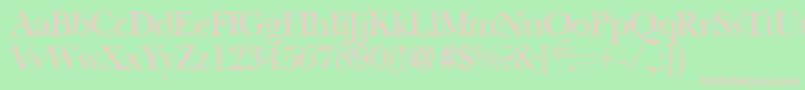 BaskervillenovatwoRegular Font – Pink Fonts on Green Background