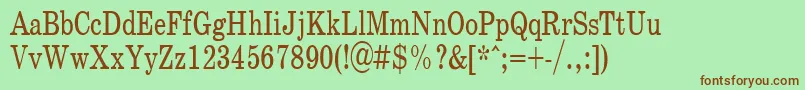 SchoolPlain.001.00175nh Font – Brown Fonts on Green Background