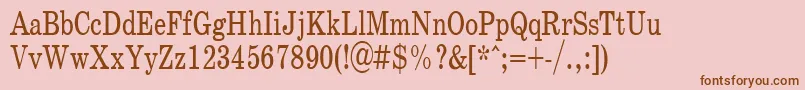 SchoolPlain.001.00175nh Font – Brown Fonts on Pink Background