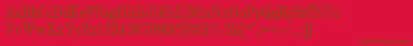 SchoolPlain.001.00175nh Font – Brown Fonts on Red Background