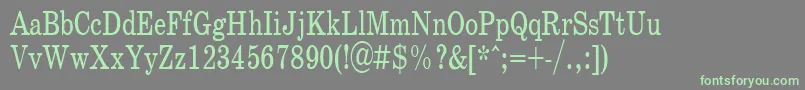SchoolPlain.001.00175nh Font – Green Fonts on Gray Background