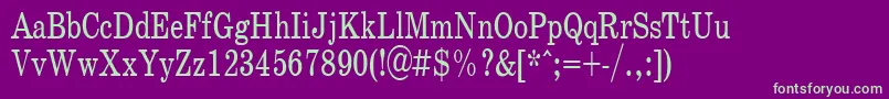 SchoolPlain.001.00175nh Font – Green Fonts on Purple Background