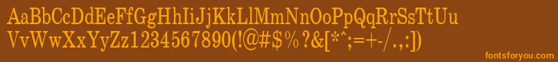 SchoolPlain.001.00175nh Font – Orange Fonts on Brown Background