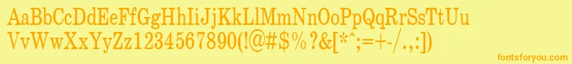 SchoolPlain.001.00175nh Font – Orange Fonts on Yellow Background