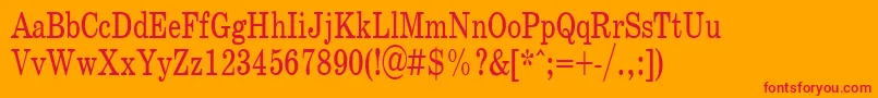 SchoolPlain.001.00175nh Font – Red Fonts on Orange Background