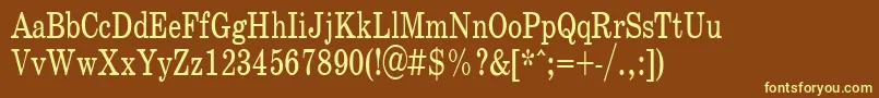 SchoolPlain.001.00175nh Font – Yellow Fonts on Brown Background