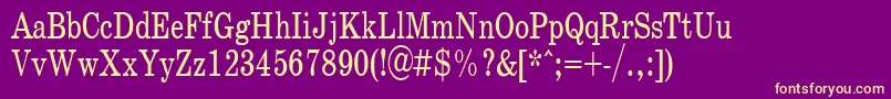 Fonte SchoolPlain.001.00175nh – fontes amarelas em um fundo roxo