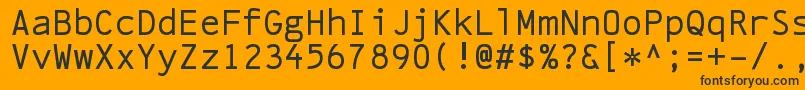 LinefeedRegular Font – Black Fonts on Orange Background