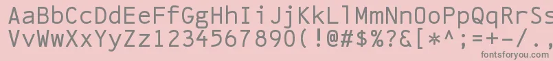 LinefeedRegular Font – Gray Fonts on Pink Background