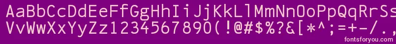 LinefeedRegular Font – Pink Fonts on Purple Background